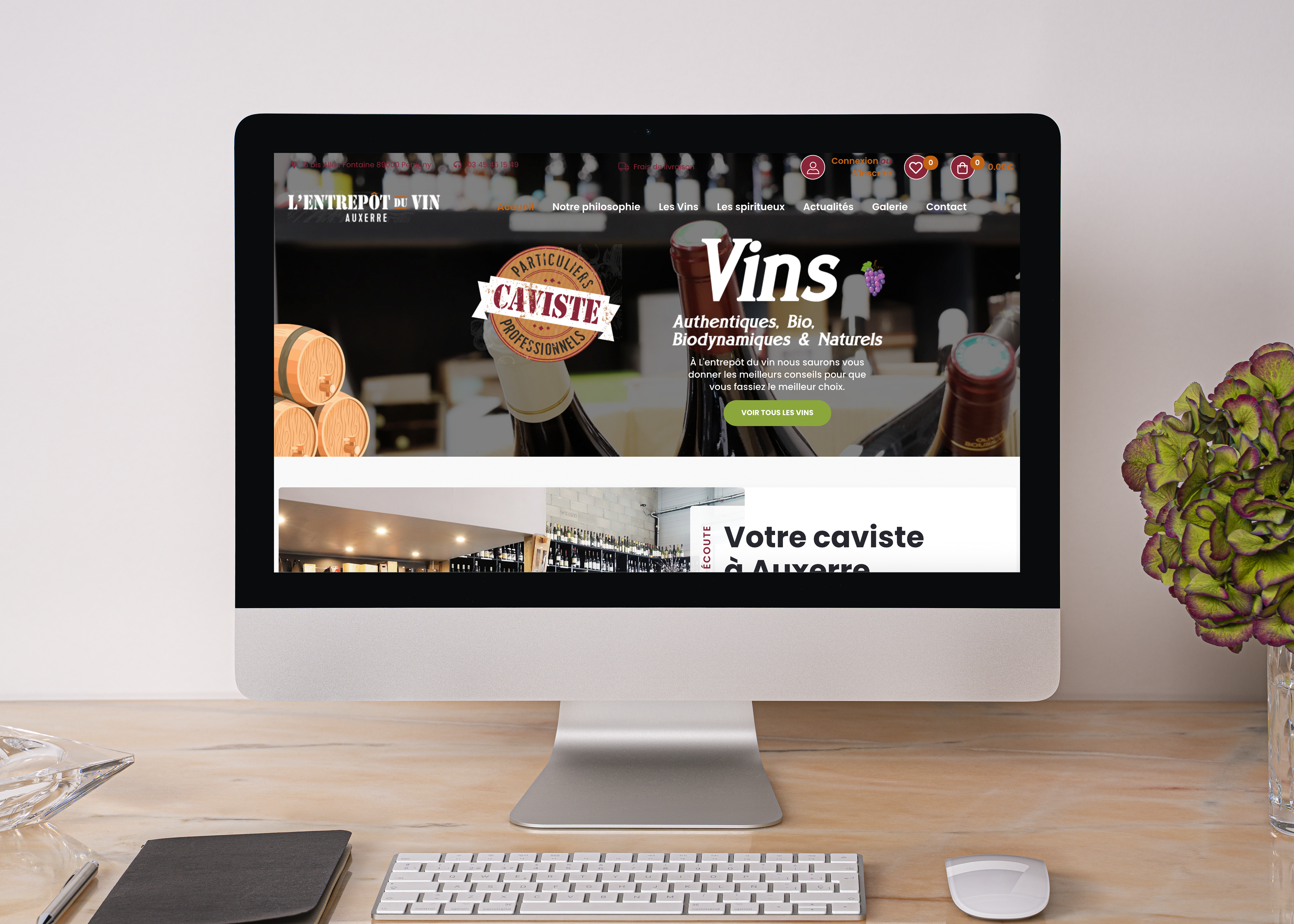 Création du site internet L’entrepôt du Vin